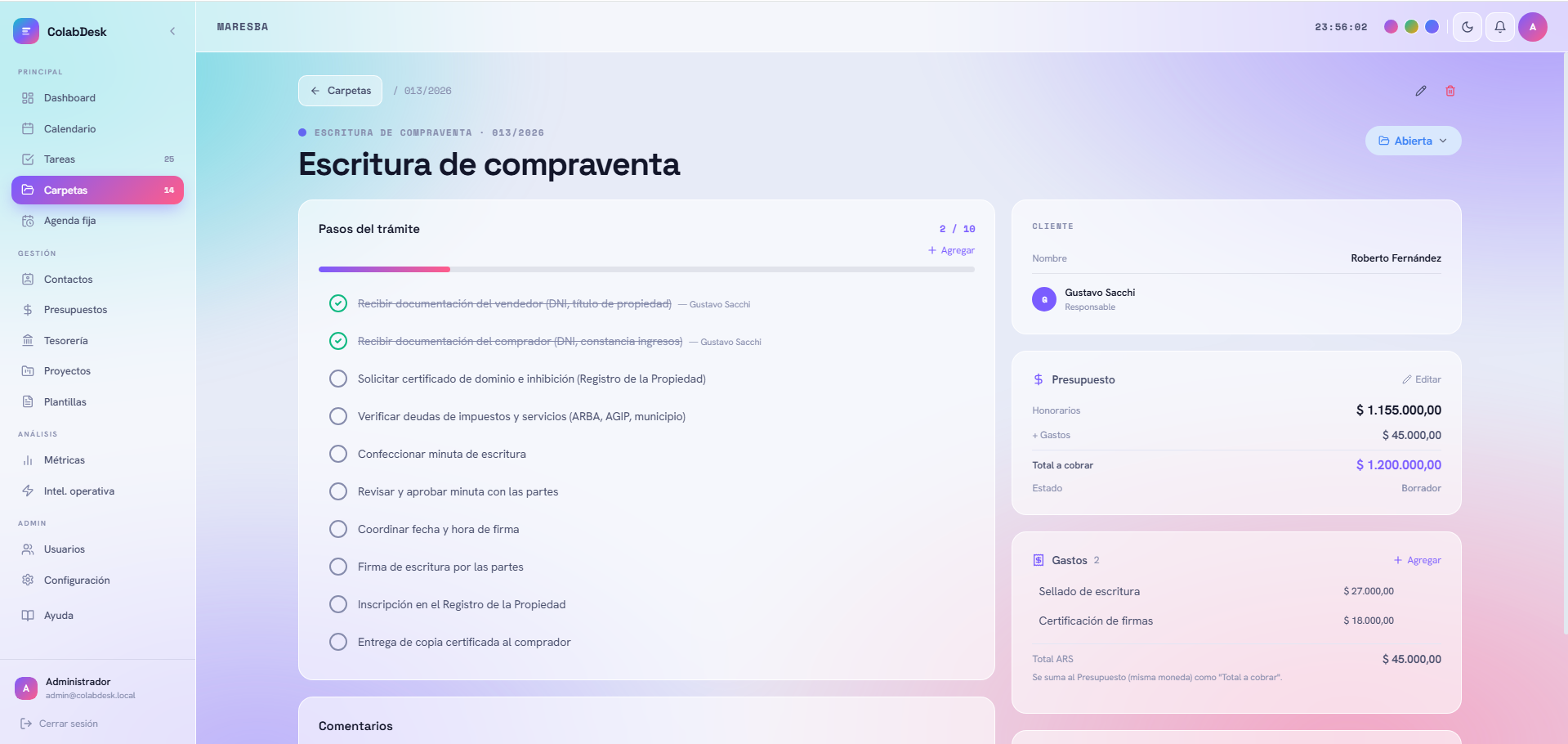 Carpeta — Detalle